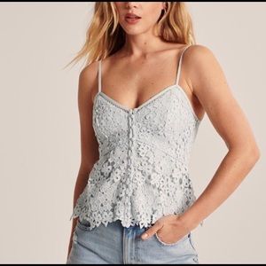Abercrombie Lace Peplum Cami